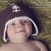 Crochet Hat PATTERN - Baby Football Earflap Hat Crochet Pattern - Instant Download PDF 114 - Newborn to Adult - Photography Prop Pattern