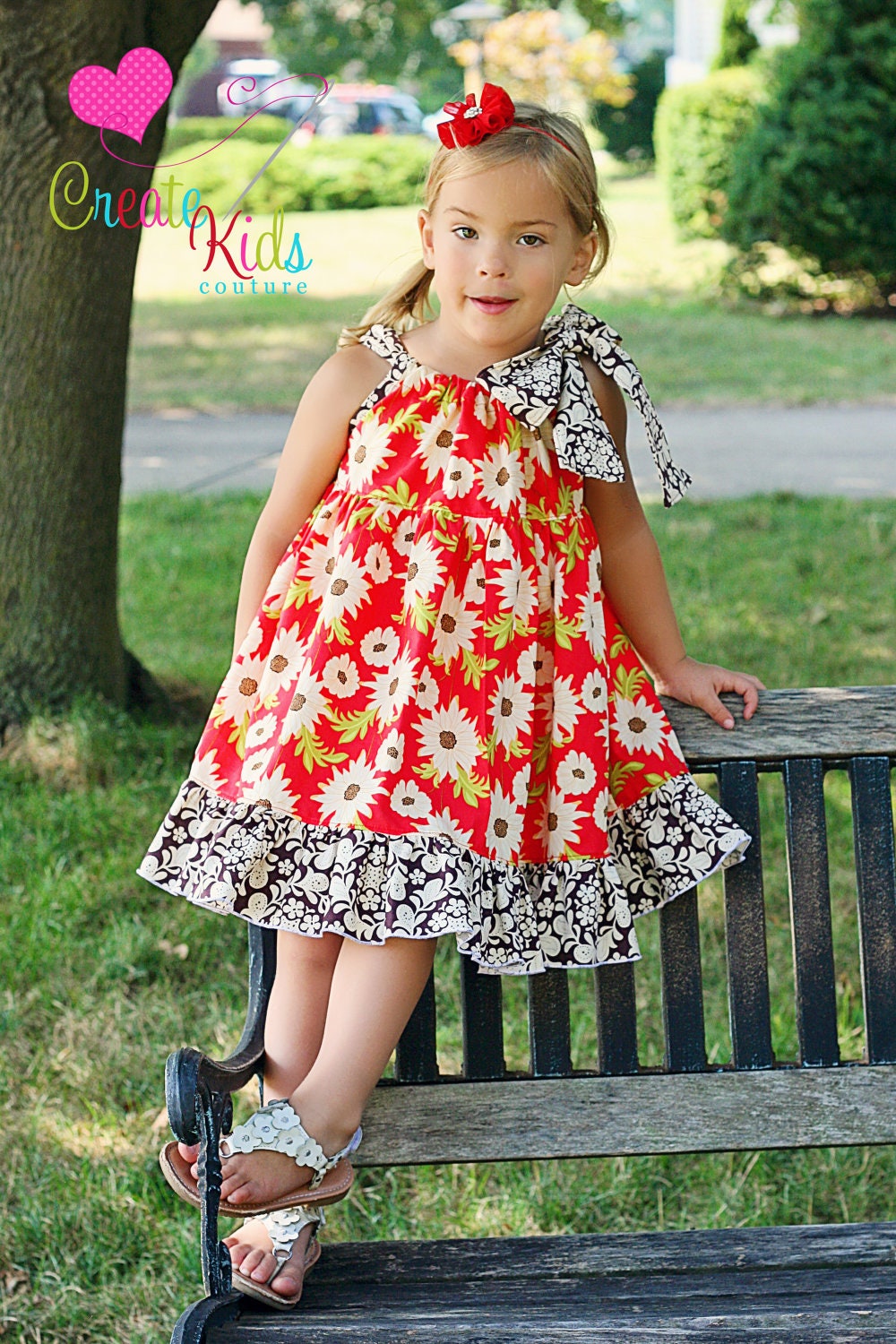 Claire's Patchwork Pillowcase Dress PDF Pattern size 18 months to size 6