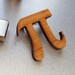 Pi Pin, Brooch, Jewelry in Bamboo 3.14159265 Pi Day