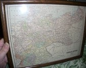 Antique 2 Sided Map of German & Russian Empire circa 1892 RARE Collectible 180 USD