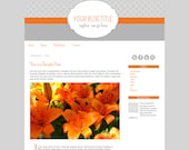 Premade Blogger Template: Simply Orange (Instant Download)