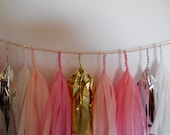 Its a Girl (Pink Gold Silver) Tassel Garland