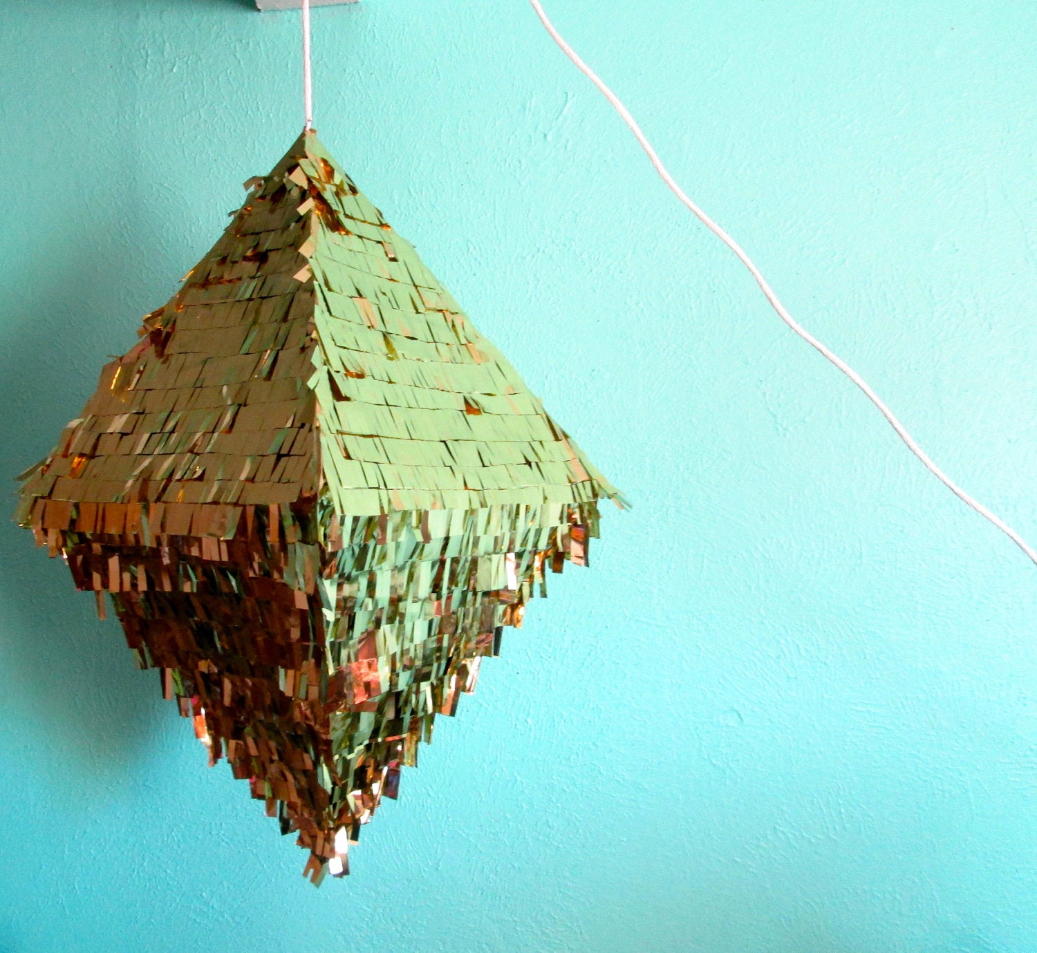 Gold Octahedron "Crystal Confetti" Pinata