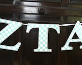 Greek Letter Banner Garland Decoration Alpha Chi Omega Delta Zeta Tau Gamma Phi Beta Delta Epsilon Kappa Sigma Lambda Theta