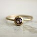 Rose cut diamond engagement ring. 18k. A love stone. Willow.