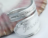 Personalized Spoon Ring, Spoon Ring, Spoon Jewelry, Engraved Spoon Ring, Silverware Jewelry, Personalized Jewelry, Personalized Gifts