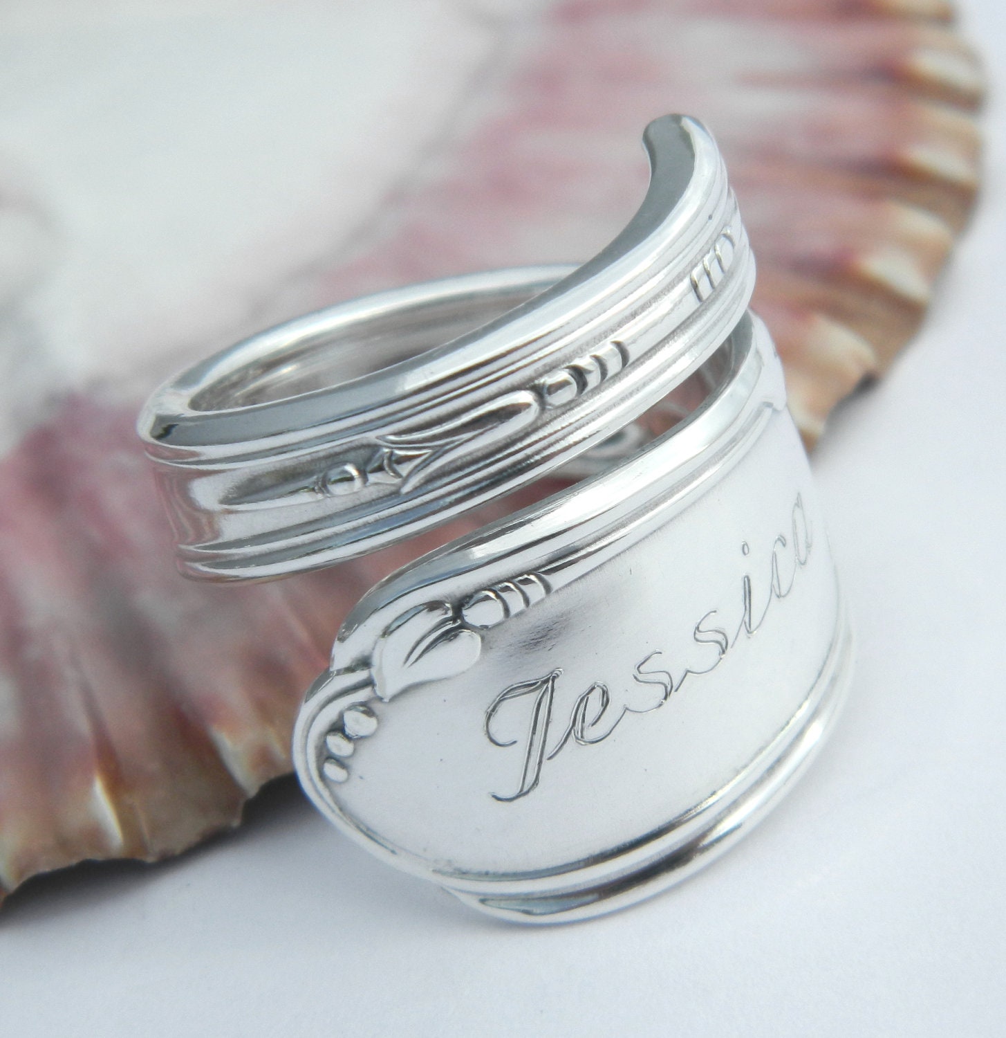 Personalized Spoon Ring, Spoon Ring, Spoon Jewelry, Engraved Spoon Ring, Silverware Jewelry, Personalized Jewelry, Personalized Gifts