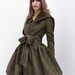 Rose Red Hooded Jacket Fluffy Artificial Suede Leather Hoodie Spring Trench Coat Autumn Coat long sleeves custom Women Tunic - NC266