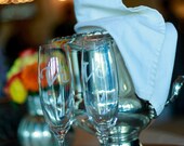 Hand-Etched Champagne Flute Pair - Monogram Etch