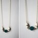 Necklace // white / turquoise / pyrit // ceramic beads