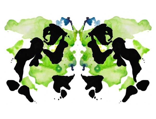 8 x 10 Rorschach Ink Blot Watercolor Giclee Print 'Acid'
