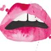 8 x 10 Lips Watercolor Giclee Print