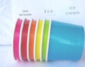 50-LaRGe-ICE CREAM cups 50ct -with diy ice cream labels-red, hot pink,lime green, orange, yellow and blue--or customers choice of colors16oz Il_170x135