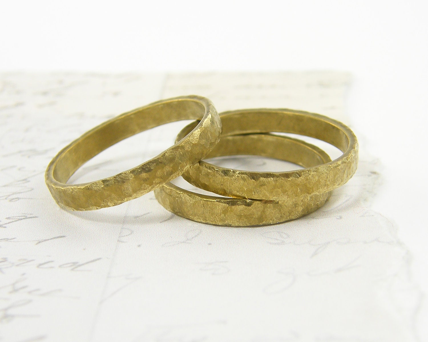 Mens Ring, Hammered Brass Size 10, 10.25, 10.5 Rustic Gold Jewelry for Him Wedding Band
