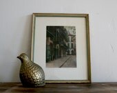 Vintage New Orleans Hand Colored Photograph of Pirate's Alley by C Bennette Moore