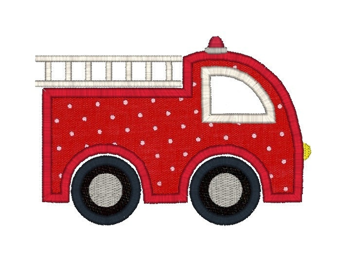 Fire truck applique machine embroidery designinstant by sewchacha Fire truck applique machine embroidery designinstant by sewchacha