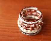 Winter Embers Kenyan Wrap Bracelet - Paper Beads for Adoption