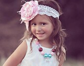 the SATINE is a Chunky necklace with pearls, bling, and faceted Beads perfect photo prop m2m persnickety and m2m Matilda Jane