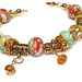 Gold, Topaz and Multi-Color Turquoise Bracelet