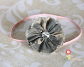 Army - Army Gathered Daisy Hair Clip or Headband