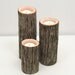 Tree Branch Candle Holders I- Rustic Wood Candle Holders, Tree Bark, Wooden Candle Holders