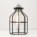 Industrial Cage Table Lamp- Industrial Table Lamp, Antique Edison Bulb, Black Cage Lamp, Rustic Lighting