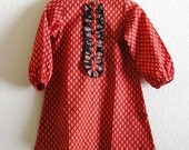 Boutique 'CARNELIA'- vegetable dyed print cotton dress-2T 3T 4T girls 5 6