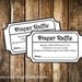 Black & White Printable Baby Shower Diaper Raffle Ticket
