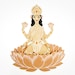 Lakshmi the Goddess of Wealth and Beauty - Articulated Paper Doll by Dubrovskaya. Kraft paper, hand painted, MADE TO ORDER.