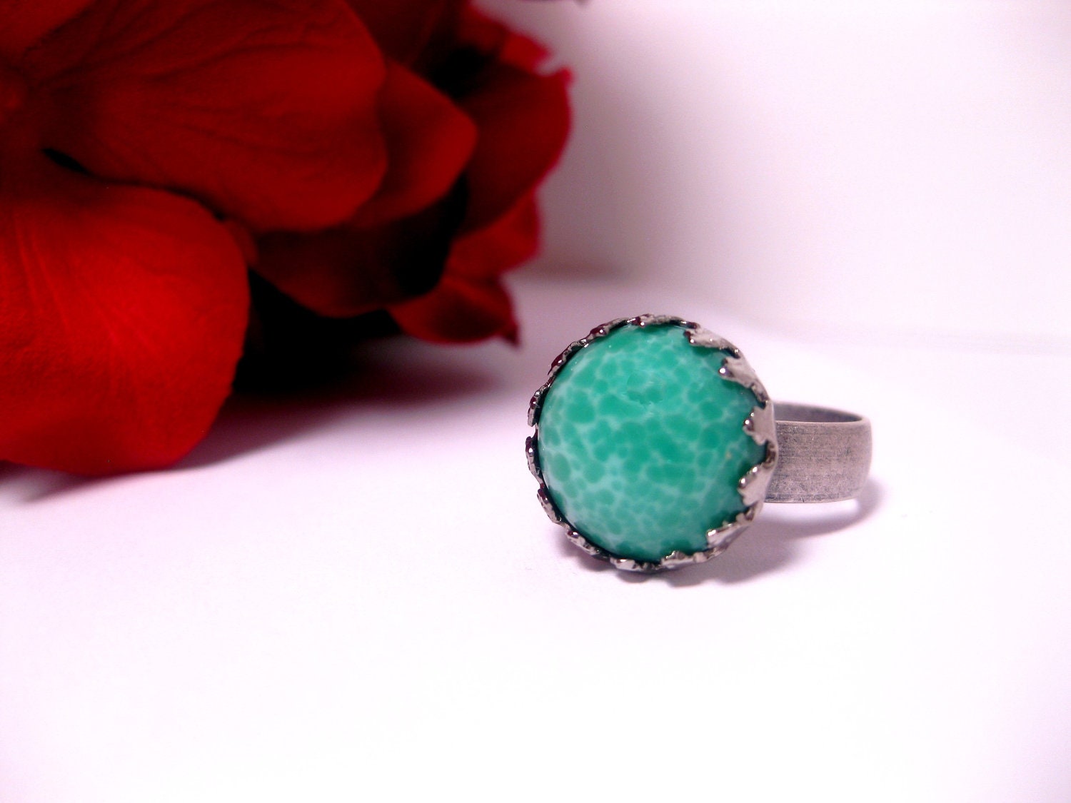 Jade Green Cocktail Ring