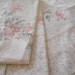 Vintage Pillowcases pair set white cotton - pink floral berries