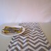 Table runner, Chevron print, available in 5 different colors. Measures 13" x 72". Modern, eco friendly, cute.