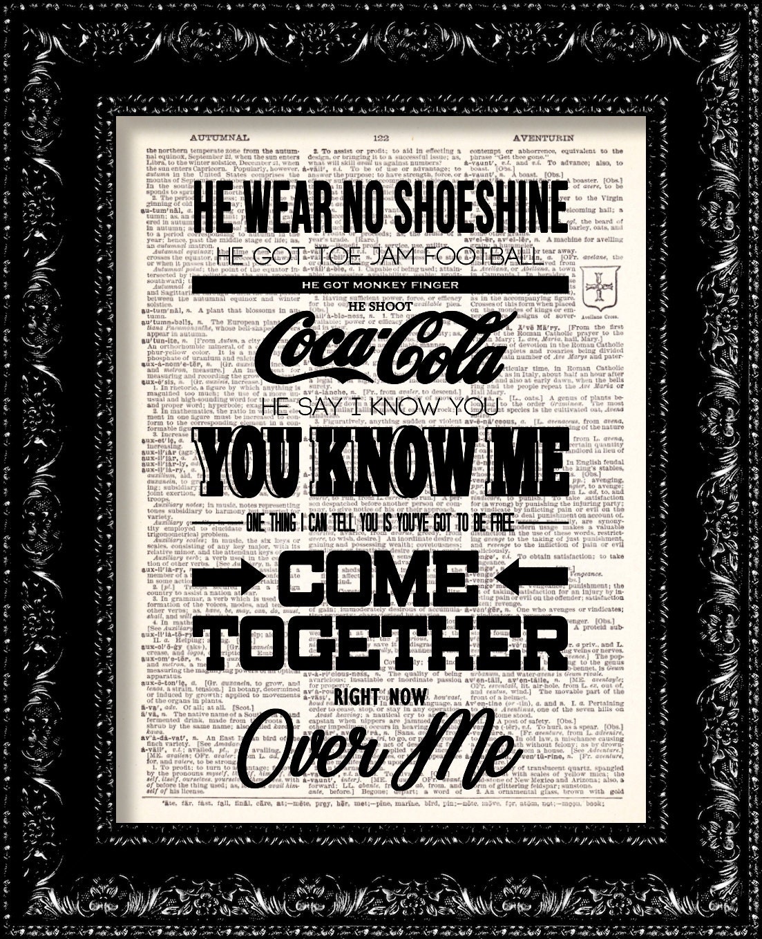 Beatles Lyrics Collage