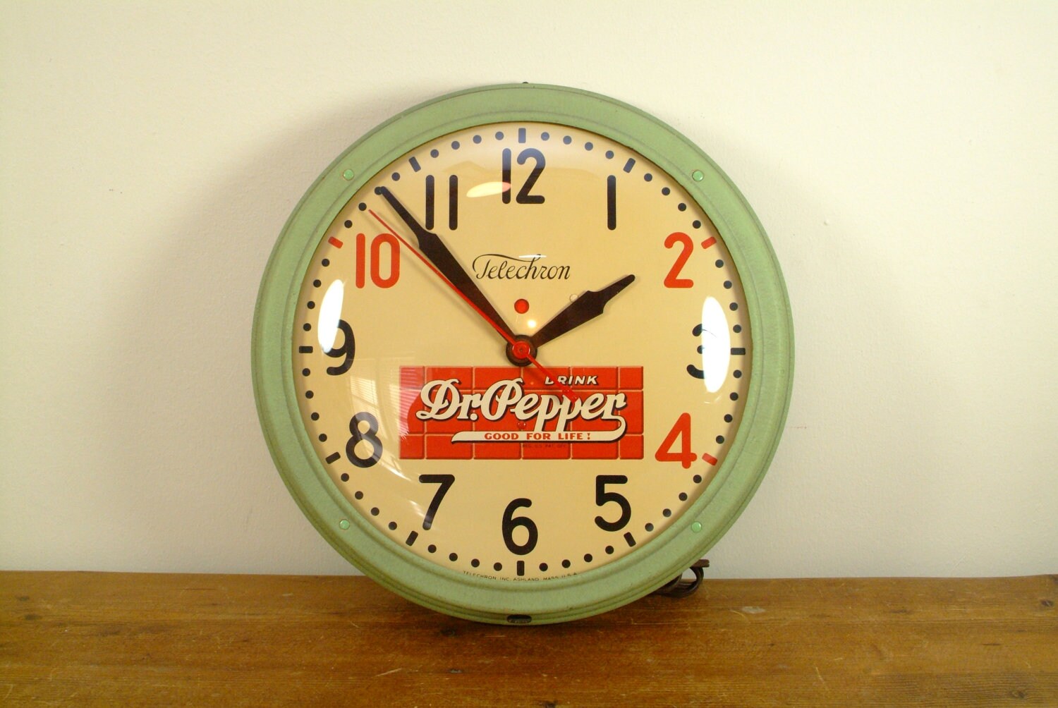 Vintage S Telechron Dr Pepper Advertising Clock