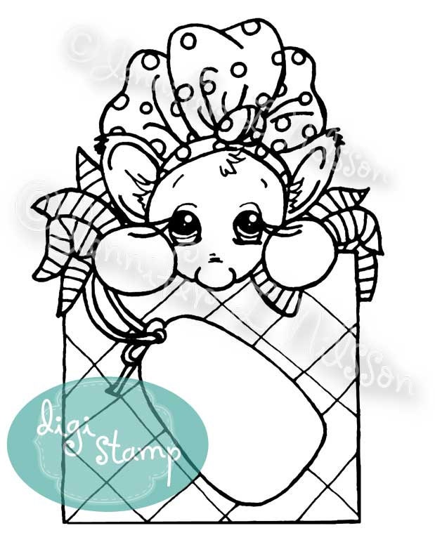 Digital Stamp - A Gift for You - Mouser-kins mouse digistamp