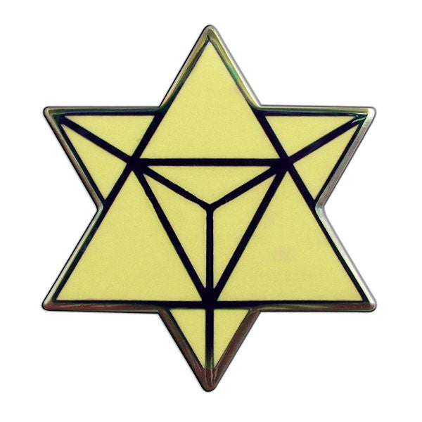 Star Tetrahedron Pin - (Glow in the Dark)