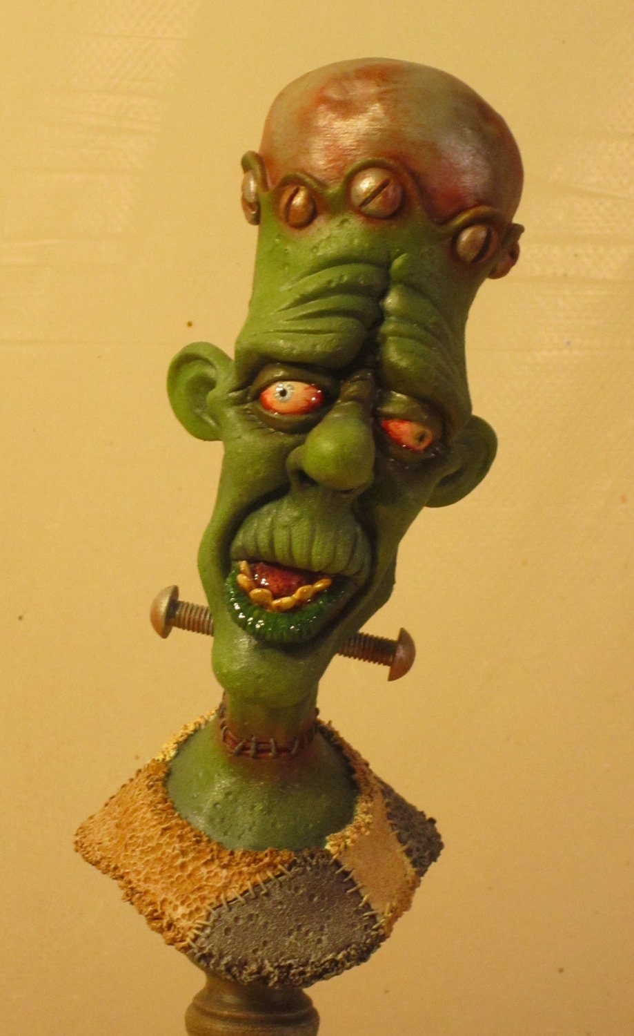 Klankenstein, OOAK Small-Scale Polymer Clay Bust