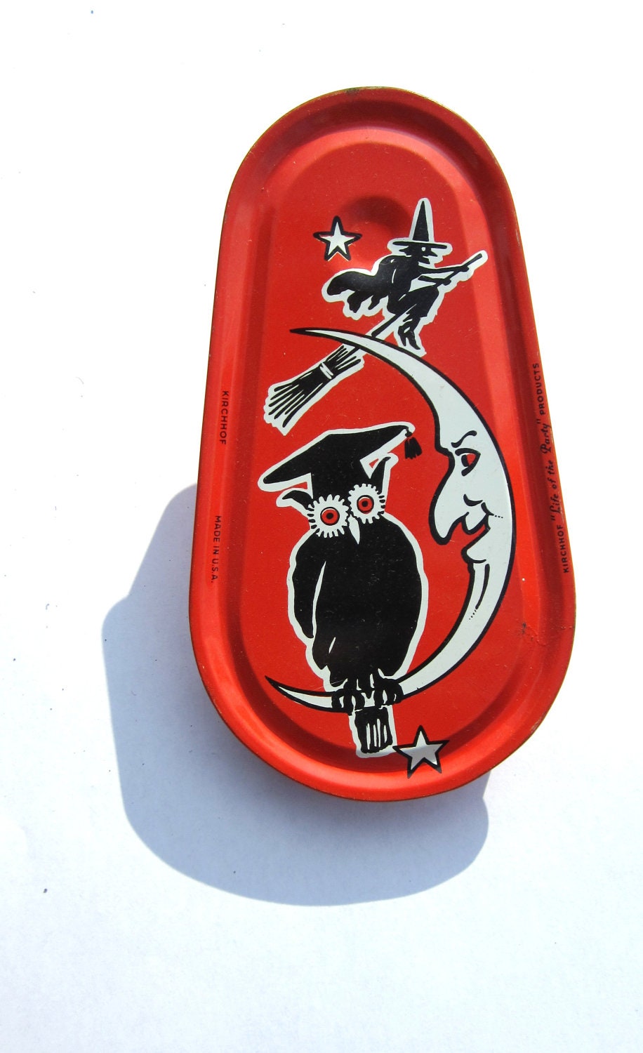Vintage Halloween Noise Maker Kirchhoff Tin by