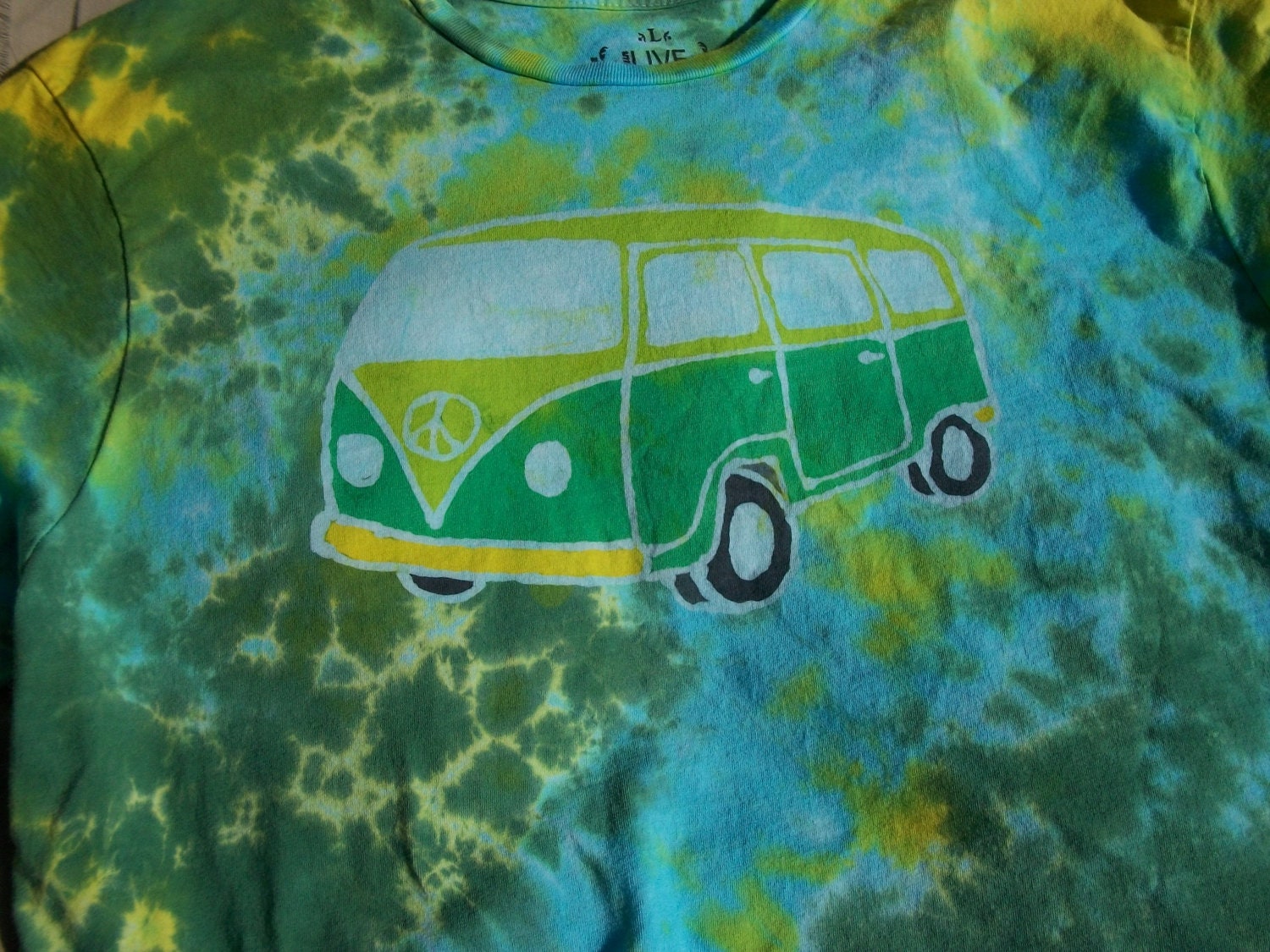 Micro Bus Tie Dye & Batik Mens Large Organic Cotton Shirt