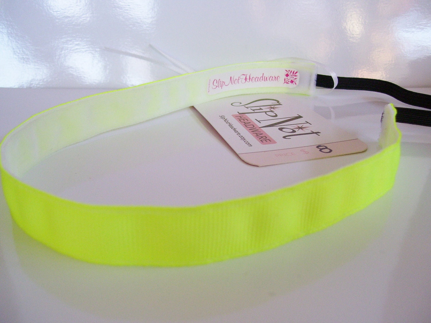 Neon Yellow Non Slip Headband