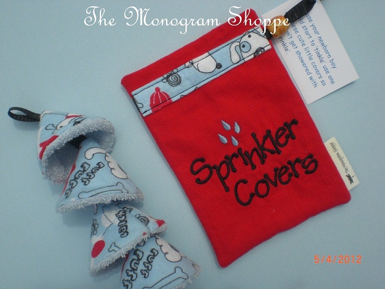 Sprinkler Covers for Baby Boys (item can be personalized with name or monogram)