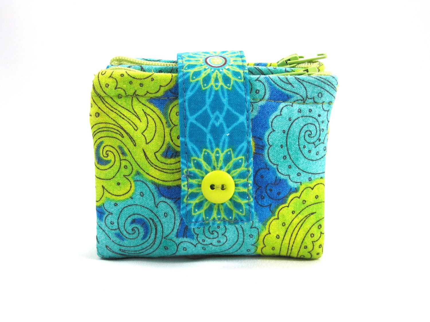 Wallet, Pouch, Zipper Pouches, Neon Green, Yellow, Blue