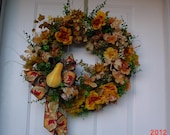 Grapevine Fall Thanksgiving Door Wreath