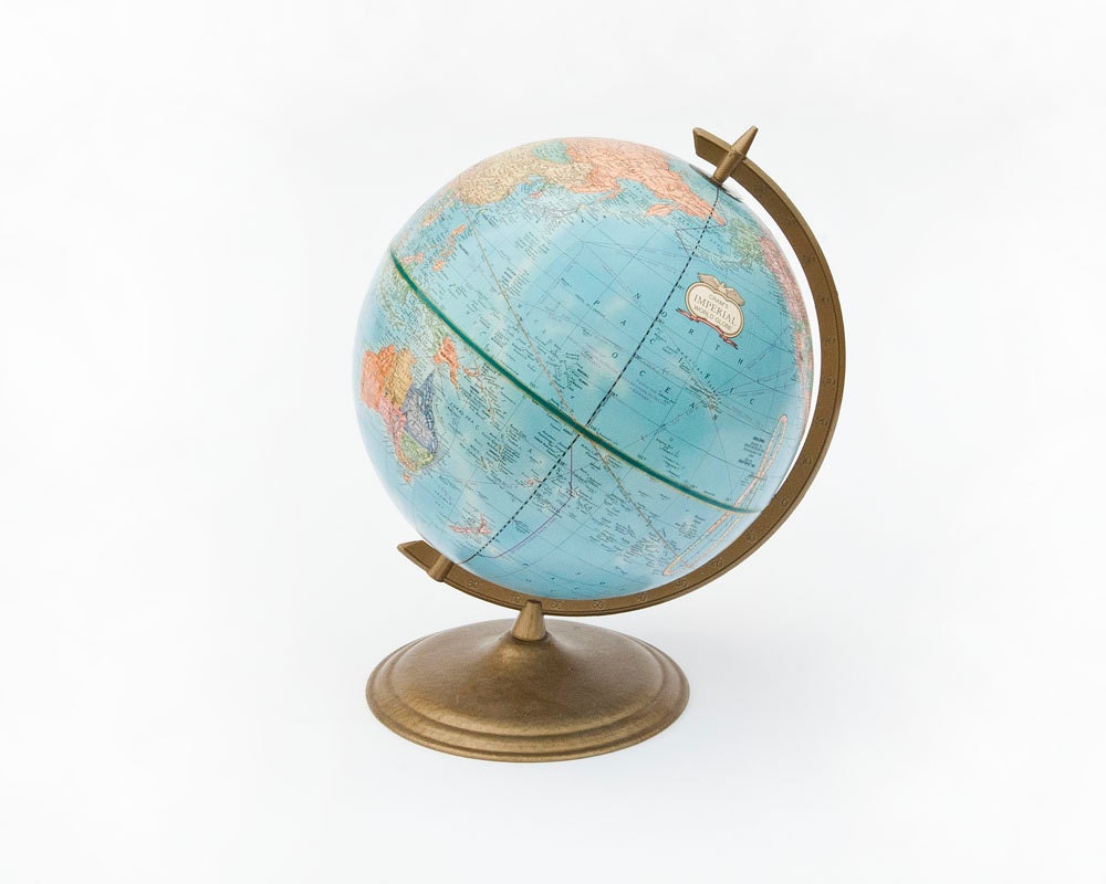 Vintage Cram's Imperial Globe 1980s Metal Base