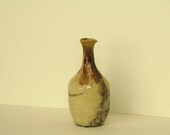 Delicate Raku Fired Gold Bottle with Pouring Spout
