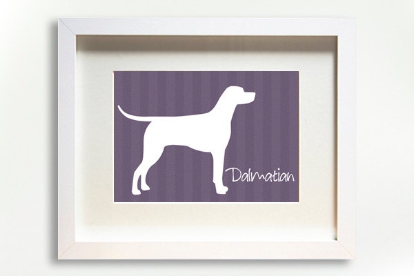 Dalmatian Silhouette Dog Print Modern Design-
