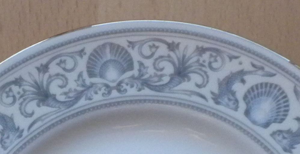 Vintage Wedgwood Bone China White Dolphin R4652 Salad Plate