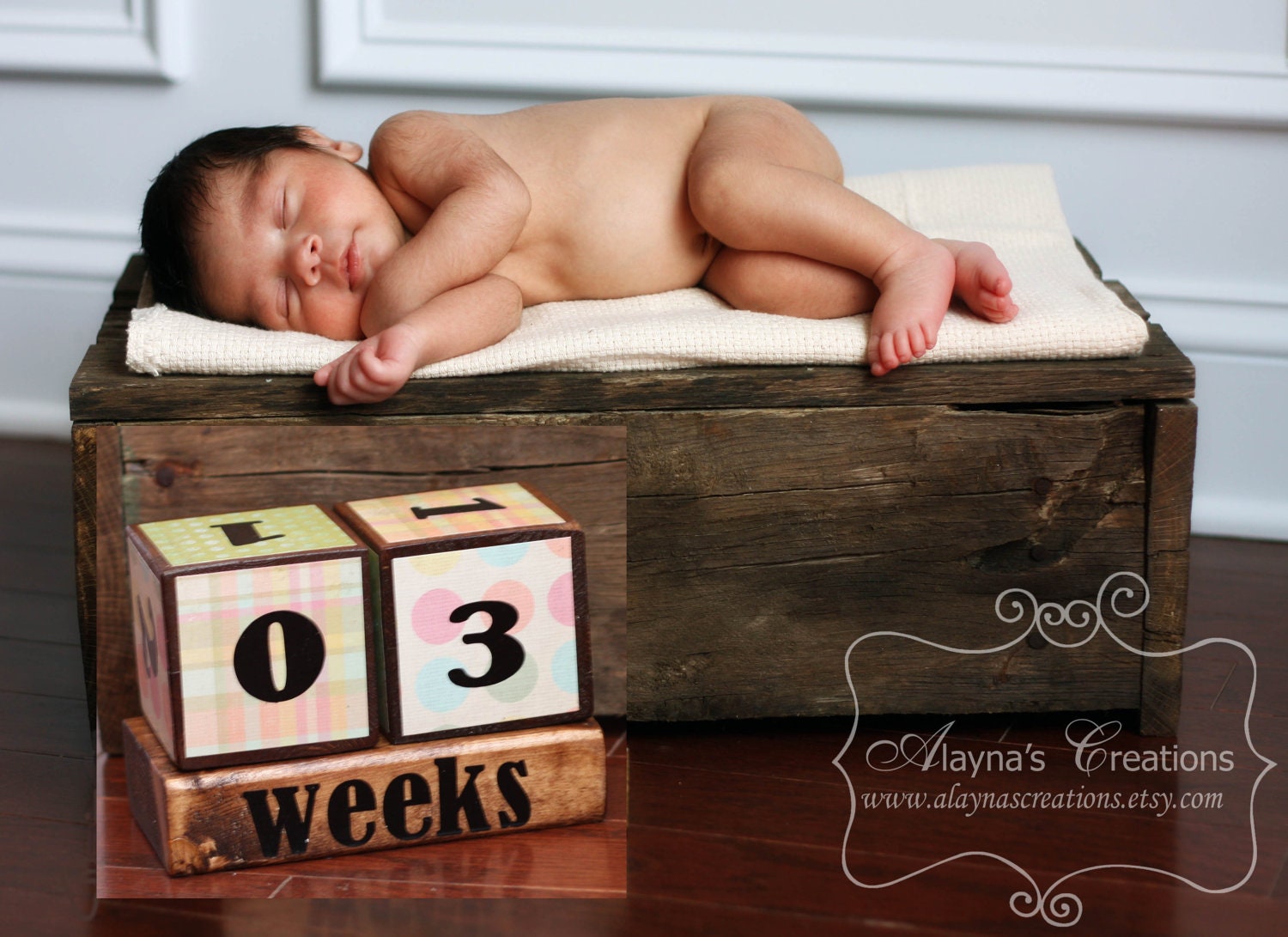 Pregnancy Countdown Blocks - Pastel
