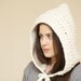 Pixie Hood - Crochet Hood Hat - Chunky Crochet Hood in Vanilla Cream - The Hood