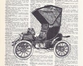 Dictionary Art Print - Upcycled Vintage Paper - Vintage Car Auto Print - 7-3/4 x 10-3/4